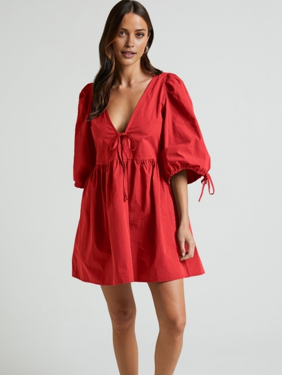 Abercrombie & Fitch Dresses & Skirts - A&F Cotton Mini Dress bulging shoulders Princess Size S Pink Color Women's